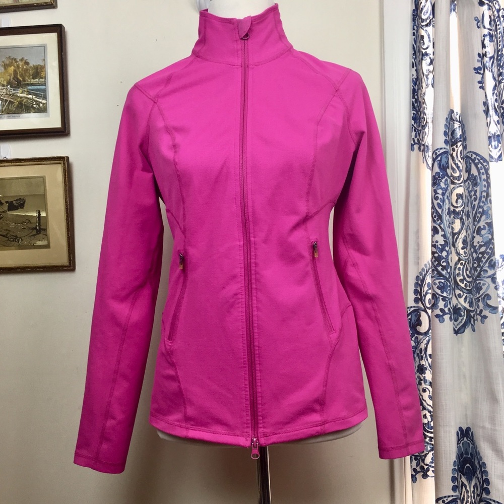 ZELLA pink zip up ath work out long sleeve jacket